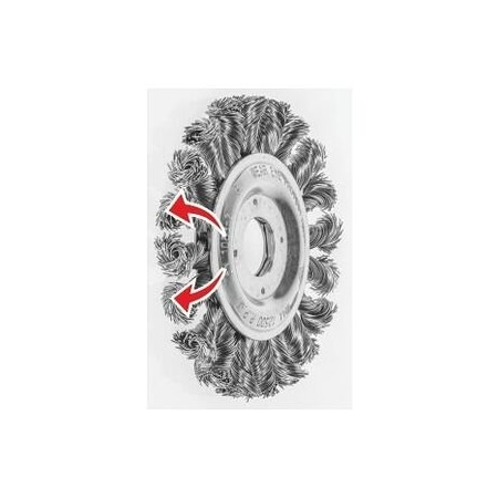 Holex Wheel Brush, 0.50  mm Steel Wire, Size: 115X22 571207 115X22